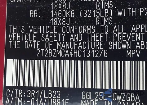 2017 Lexus Rx 350 z USA, uszkodzony, nr VIN 2T2BZMCA4HC131276